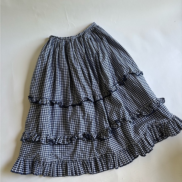 Sandy Liang Dresses & Skirts - Sandy liang Gingham Checkered Skirt - navy and White